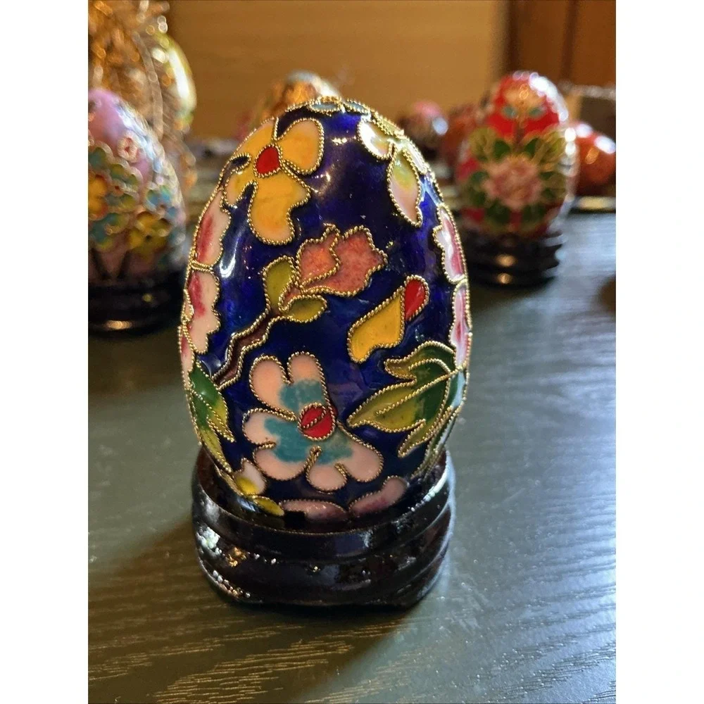 Vintage Group Of 5 Multicolor Cloisonné 2.5